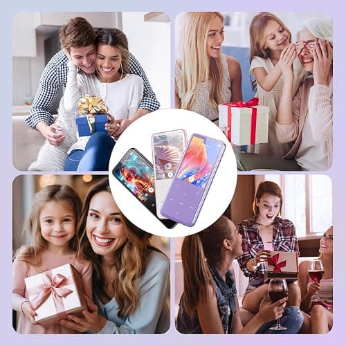 AGPTEK 64GB MP3 Player with Bluetooth, M3 2.4'' Player with Speaker | with FM Radio, Touch Buttons, Supports Up to 128GB(Purple) thumbnail 9