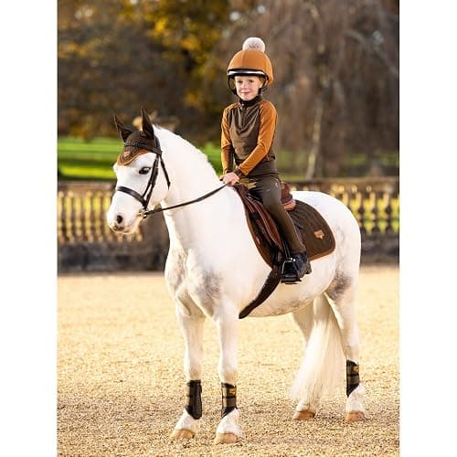 LeMieux Mini Jump Suede Square Saddle Pads for Ponies - Breathable & Soft - Bamboo Lining - Saddle Pads for Horses - Equestrian Riding Equipment and Accessories - Alpine thumbnail 2