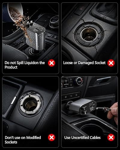 BERTHALESS Retractable Car Charger, 4 in 1 Fast Charging Car Charger with USB-C & USB-A, Compatible with iPhone 17/16/15/14/13/12/11,Galaxy,Pixel,Car Accessories Gifts for Fathers Day,Husband,Men,Dad thumbnail 7