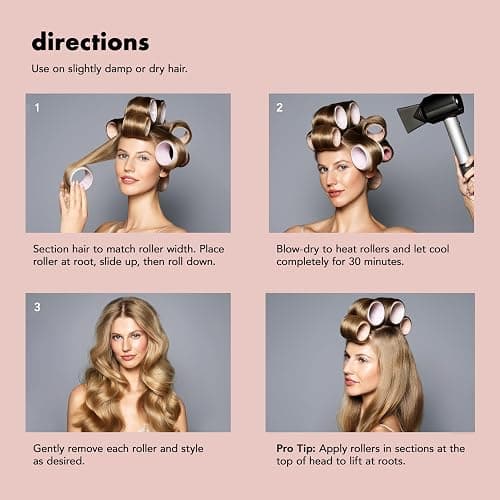 The Hair Edit Ceramic Core Hair Rollers for Salon-Quality Volume Professional Grade Thermal Rollers, Heat or No-Heat Styling, Soft Waves & Bouncy Blowouts, Root Lift, Long-Lasting Shine 9 Pack thumbnail 4