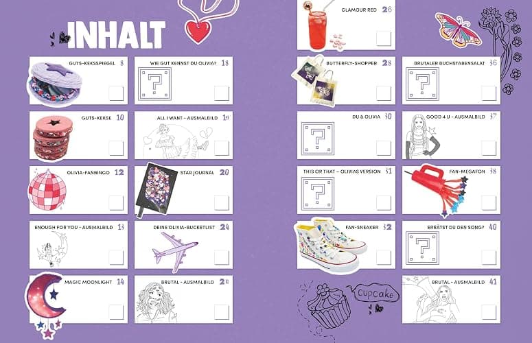 Das Olivia Rodrigo Kreativbuch: Art is a bad idea, right? Mit Kreativideen, Rätseln und Ausmalbildern thumbnail 3