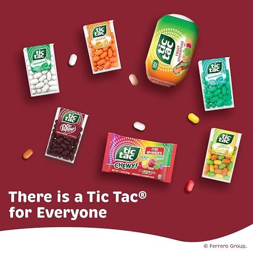 Tic Tac Dr Pepper, Pocket-sized Mints, Dr Pepper Flavored On-the-Go Refreshment, Bulk 8 pack, 3.4 oz Each thumbnail 5