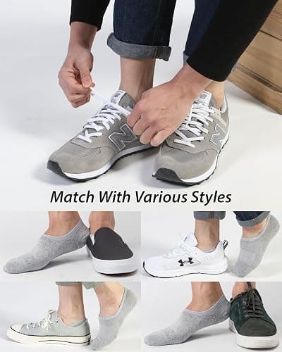 Pro Mountain No Show Socks Wide Toe Box For Health Bunion Unisex Size S to X-Large Cotton Cushion Footies thumbnail 8