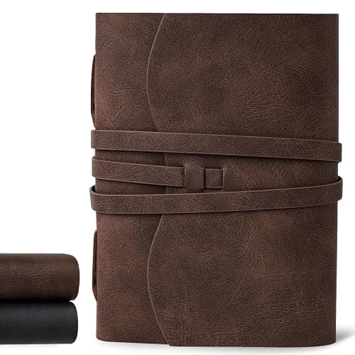 HEYPLACE Leather Journal Notebook, 6x8 Inches Leather Bound Journal Vintage Notebook Personal Journal for Writing - Image 1