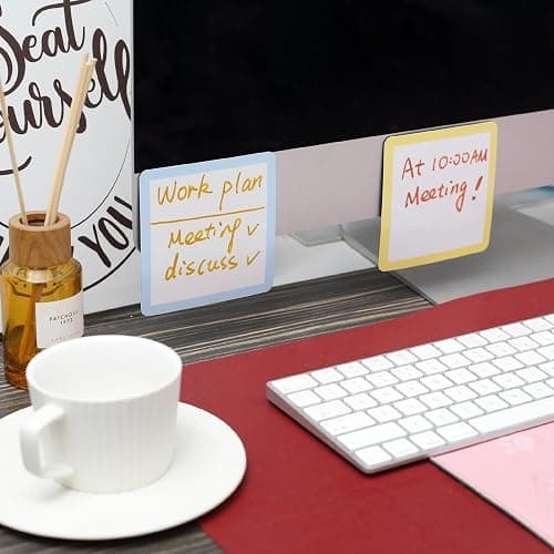 Mr. Pen- Dry Erase Magnets, 4”x4”, 24 Pack, Colorful Dry Erase Magnetic Labels thumbnail 7
