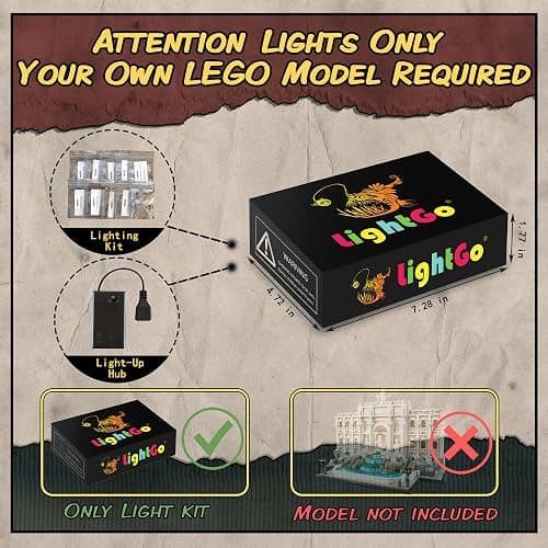 LightGo LED Kit for Lego 21062 Trevi Fountain Baroque Architecture | Lighting Only-Bricks Set Not Included (Remote Version) thumbnail 2