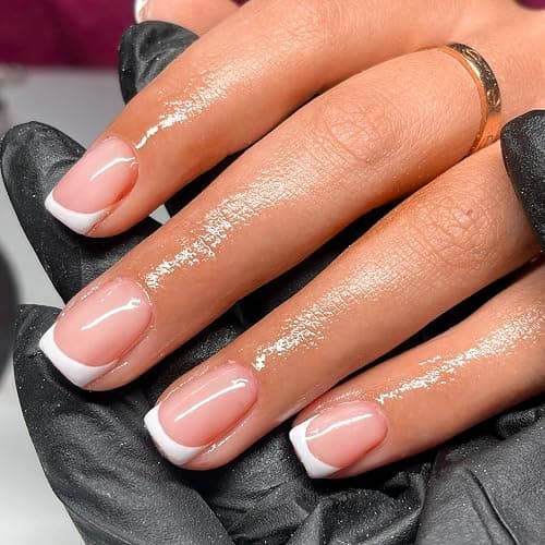 AddFavor White French Tip Press on Nails Short Square - 240pcs Nude Pink Short Square Fake Nails, French Tip Nails Press on Acrylic Nail Extension Nails Art DIY thumbnail 6
