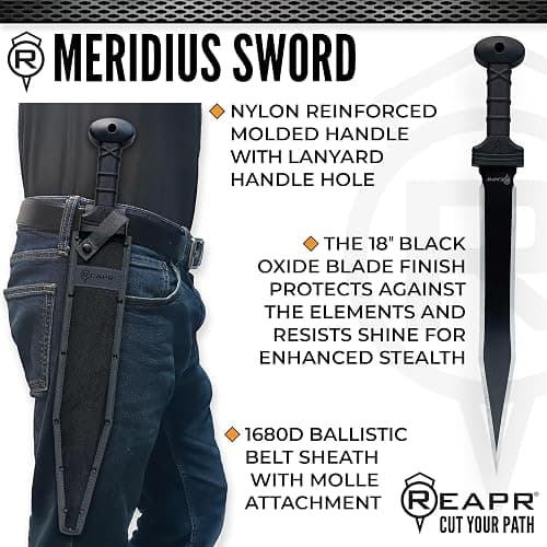 REAPR Full-Tang Sword, Ergonomic Handle, and Nylon Sheath thumbnail 4