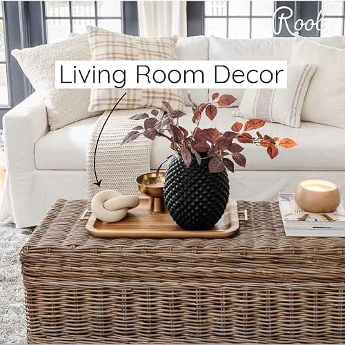 Rool Coffee Table Decor Book Shelf Decor Accents Home Decor Console Table Decorative Items Living Room Wood Knot Decor Chain Link Decorations Beige thumbnail 5