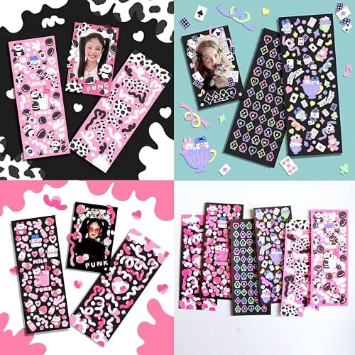 25 Sheets Cute Laser Deco Stickers Set, Decor Kpop Stickers. for Photocards, Headphones, Water Bottle, Phones, laptops, Planner thumbnail 2