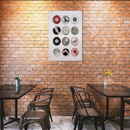 Trendy Vintage Lucky 8 Ball Poster Funky Disco Ball Canvas Print Painting Retro Music Record Aesthetic Minimalist Preppy Wall Art for Bar Bedroom Dorm Living Room Decor 8x12inch Unframed thumbnail 3