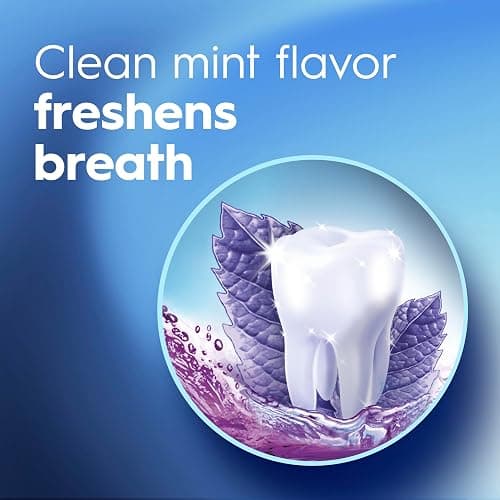 Crest Mouthwash/Mouth Rinse, 3D White Brilliance Whitening, Alcohol Free, Clean Mint, 2x1L (33.8 fl oz) thumbnail 4