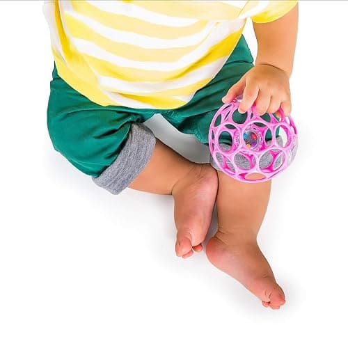 Bright Starts Oball Rattle Easy-Grasp Toy - Pink, Ages Newborn - 1 Count (Pack of 1) thumbnail 4