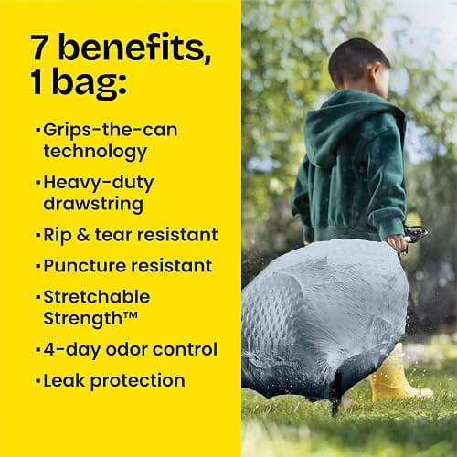 Glad ForceFlex Tall Kitchen Trash Bags, 13 Gallon, Fresh Clean, 140 Count (Package May Vary) thumbnail 6