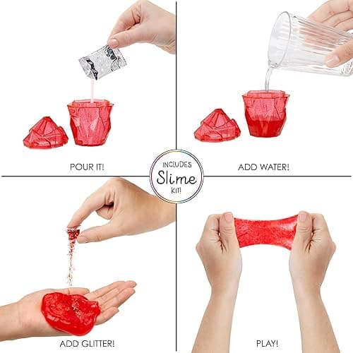 Rainbow High Ruby, Red with Slime Kit & Pet, 11" Shimmer Posable Fashion Doll with DIY Sparkle Slime, Magical Yeti Pet, Fun Play Accessories, Great Toy Gift for Girls Kids Ages 4-12 Years thumbnail 6