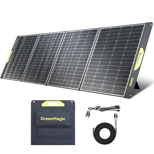 Greenmagic Portable 400 Watt Solar Panel, 39V 400W Foldable Panel Solar Charger Lightweight Durable Compatible with Most 40v Portable Solar Generator Power Station on The Market for RV Camping Home - Image 1