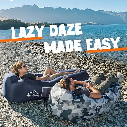 AlphaBeing Inflatable Lounger Beach Chair Accessories, Air Sofa Hammock Inflatable Couch for Camping Backyard Lakeside with Compression Sacks, Ideal Outdoor Gifts for Adults thumbnail 6
