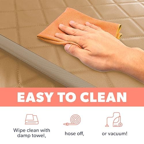 Active Pets Beige XL Dog Car Hammock Back Seat Cover, Waterproof Backseat Cover Protector for Truck Bench Rear of Sedans or SUVs, Essential Pet Supplies Vacuum or Wipe Clean, Machine Washable thumbnail 7