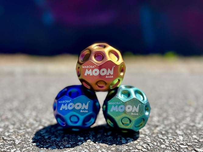 Waboba Metallic Moon Ball Red- Hyper Bouncy Ball - All Ages Extreme Bounce and Fun - Perfect for Active Play and Outdoor Games thumbnail 3