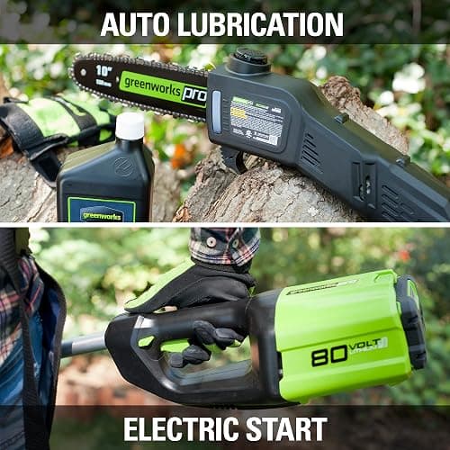 Greenworks 80V 10" Cordless Polesaw (Great For Pruning and Trimming Branches / 75+ Compatible Tools), Tool Only thumbnail 5