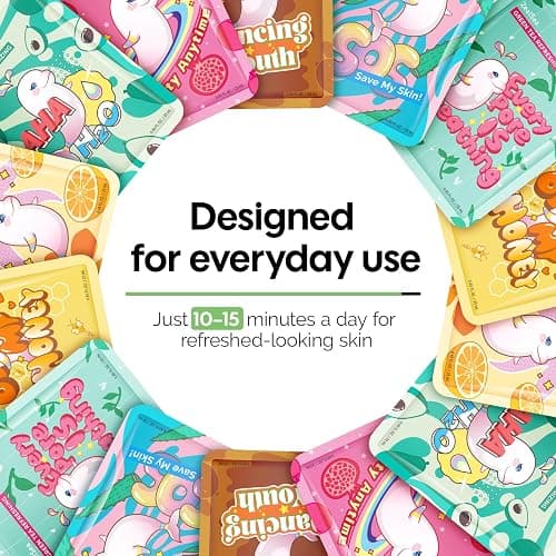 ZealSea Face Masks Skincare for Women, Variety 7Days Facial Sheet Mask Set for Deep Hydrating & Glow, Daily Self-Care Gift & Family Moment for Teens Kids Girls Birthday Party, Safe for all Skin types thumbnail 7