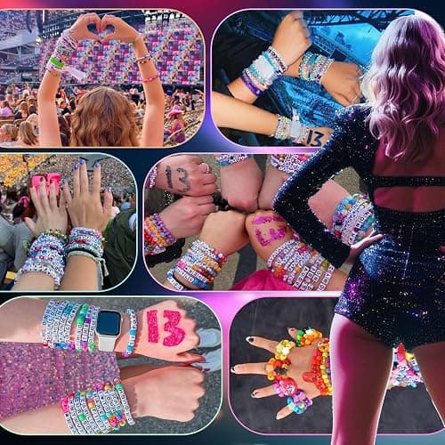 Gionlion 4200Pcs Pony Beads for Bracelet Making Kit, 48 Colors Kandi Beads Bracelet Kit, 2500PCS Rainbow Candy, 1700PCS Friendship Letter Bead with 20 Meter Elastic Strings thumbnail 3