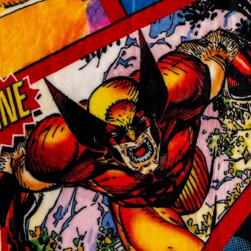 Marvel X-Men Character Cards Raschel Throw Blanket | Soft Polyester Cover for Sofa, Bed | 45 x 60 Inches thumbnail 3