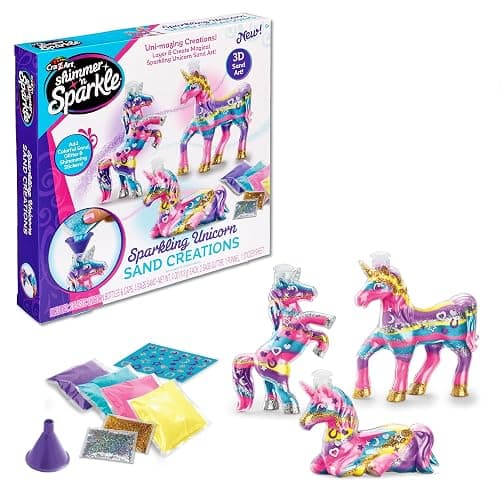 Cra-Z-Art Shimmer 'N Sparkle Sparkling Unicorn Sand Creations | 3D Sand Art Kit, Assorted Colors, DIY Arts & Crafts, Ages 6+, Birthday Gift - Image 1