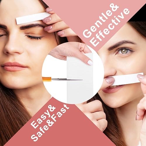600-Count Non Woven Wax Strips, 2 Size Body and Facial Epilating Wax Strips Paper for Hair Removal, Beauty Waxing Strips for Leg Face Chest Back and Bikini thumbnail 5