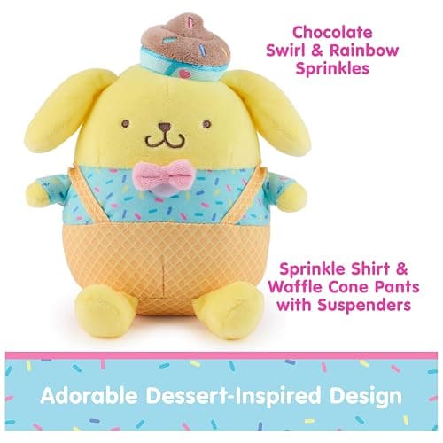 GUND Sanrio Hello Kitty and Friends Pompompurin Ice Cream Plush, Stuffed Animal for Ages 1 and Up, Yellow, 6” thumbnail 4