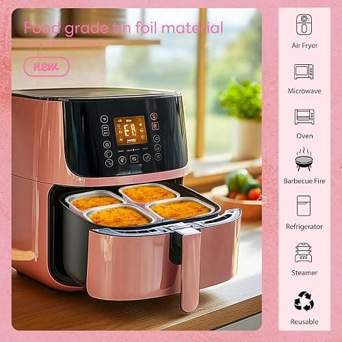 NPLUX 60 Pack Mini Cake Pans with Lids Mini Aluminum Pans, Disposable Loaf Pans Cupcake Liners with Lids for Pudding, Souffle, Party, Wedding, Mothers Day Party Favors(Pink, 10 oz) thumbnail 5