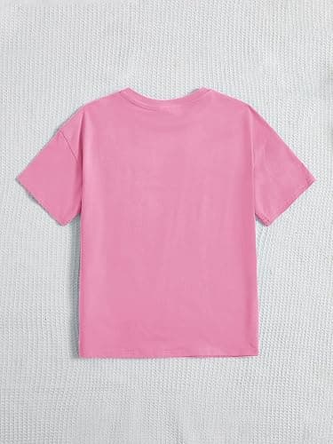 WDIRARA Girl's Car Letter Graphic Print Round Neck Short Sleeve Tee Summer Casual T Shirt thumbnail 3