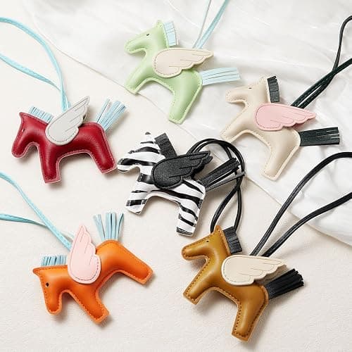 DEVPSISR Horse Purse Charms Women Cute Designer Keychain Leather Bag Charms for Handbags Tote Bag Accessories Charm Trendy - Horse1-color3 thumbnail 5