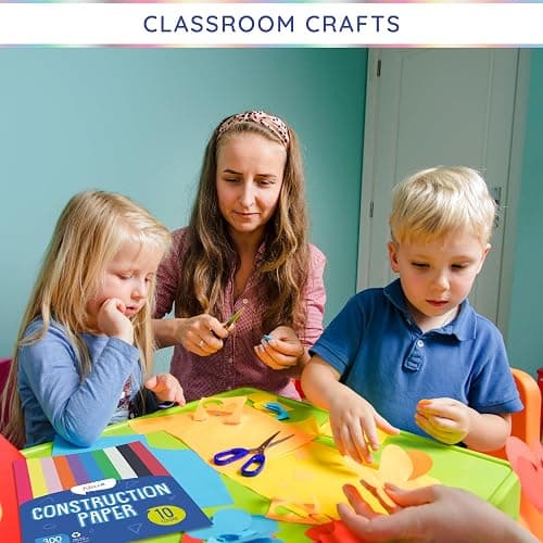 Alitte Construction Paper Assorted Colors - (300 Sheets, 9x12), Craft Paper, 10 Bright Colors - Bulk Pack Arts & Crafts Projects - Colored Paper For Preschool, Home, And Classroom Supplies thumbnail 4