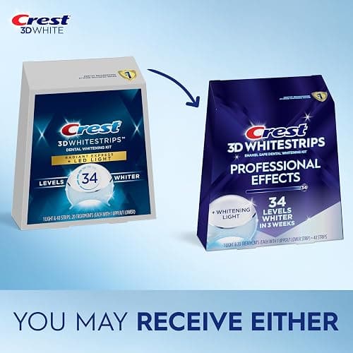 Crest 3D Whitestrips Professional Effects + LED Light – Teeth Whitening Kit, 1 Light + 20 Treatments, Each with 1 Upper/1Lower, 40 Strips – Crest 3DWhite Teeth Whitening Strips thumbnail 2