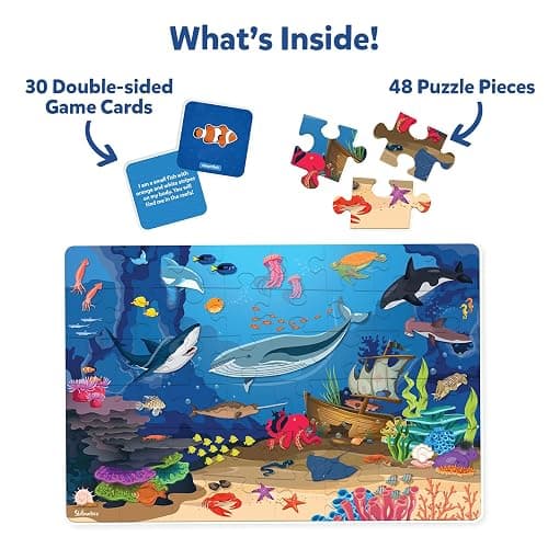 Skillmatics Floor Puzzle & Game - Piece & Play Underwater Animals, Jigsaw & Toddler Puzzles, Educational Toy, Gifts for Boys & Girls Ages 3, 4, 5, 6, 7 (48 Pieces, 2 x 3 feet) thumbnail 2
