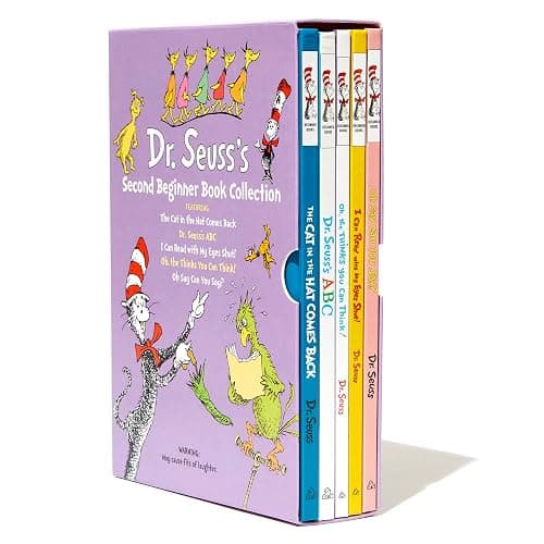 Dr. Seuss's Second Beginner Book Boxed Set Collection: The Cat in the Hat Comes Back; Dr. Seuss's ABC; I Can Read with My Eyes Shut!; Oh, the Thinks You Can Think!; Oh Say Can You Say? thumbnail 3