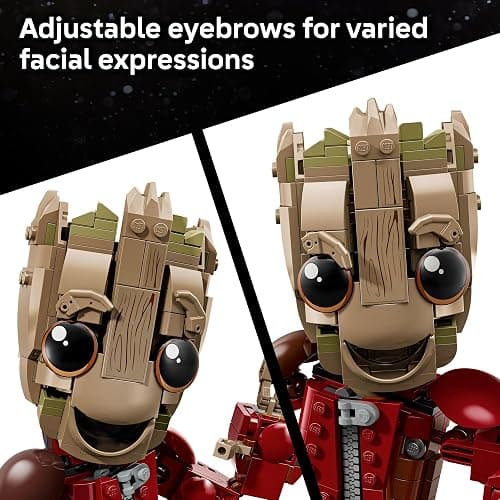 LEGO Marvel Ravager Jumpsuit Groot Building Toy for Boys & Girls, Ages 10+ - Posable Display & Play Figure W/Detonator Device - Gift Idea for Birthdays - 76341 thumbnail 5