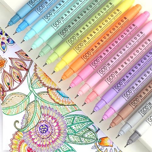 HANKU Bible Journaling Pens No Bleed Through, Fineliner colored pens for Bible Study, Fine Point Pen Journaling Supplies with Assorted Colors, 0.38mm,16 Pack - Image 1
