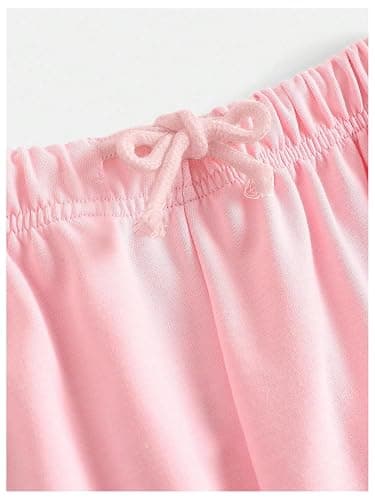RoseSeek Girl's Sweatpants Drawstring Waist Wide Leg Pants Casual Athletic Trousers thumbnail 5