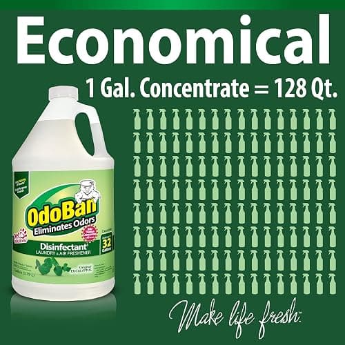 OdoBan Disinfectant Concentrate and Odor Eliminator, Made in the USA, Original Eucalyptus Scent, 1 Gallon - Eucalyptus - 128 Fl Oz (Pack of 1) thumbnail 4