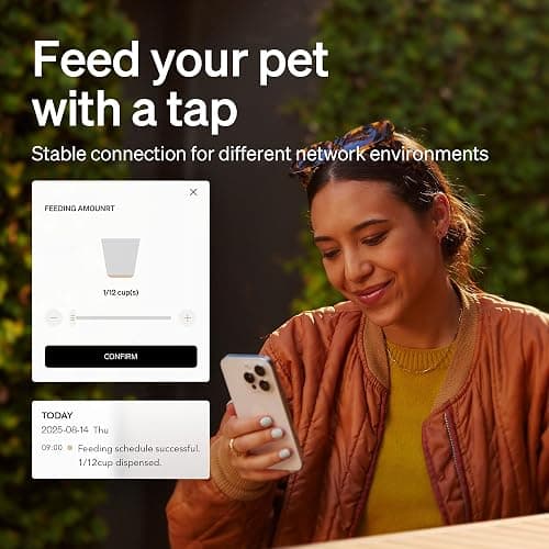 PETLIBRO Automatic Cat Feeder, 5G WiFi Automatic Dog Food Dispenser with Freshness Preservation, 5L Timed Pet Feeder with Low Food Sensor, Up to 10 Meals Per Day, Granary Black thumbnail 9