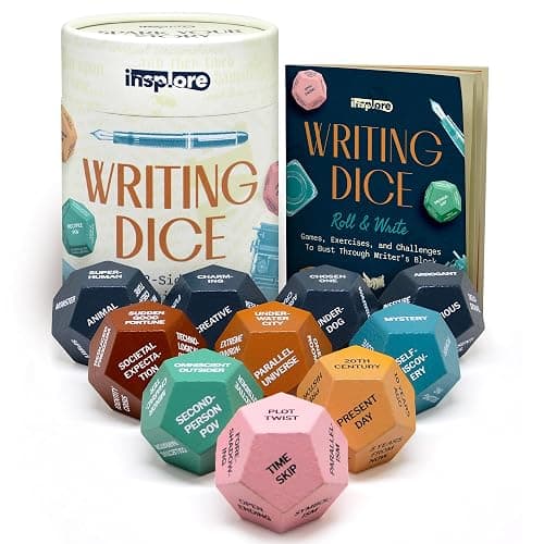 Insplore 12-Sided Writing Dice - Creative Writing Prompts Gift for Writers - Image 1