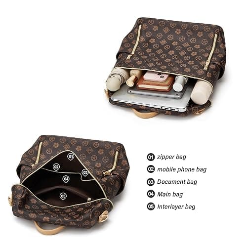 Makes Backpack Purse for Women PU Leather Travel Satchel Handbag Convertible Design Bag with Purse thumbnail 2