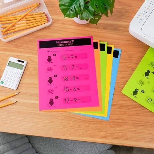 Astrobrights Mega Collection, Colored Paper, "Brilliant" 5-Color Assortment, 625 Sheets, 24 lb/89 gsm, 8.5" x 11 - MORE SHEETS! (91684) thumbnail 4