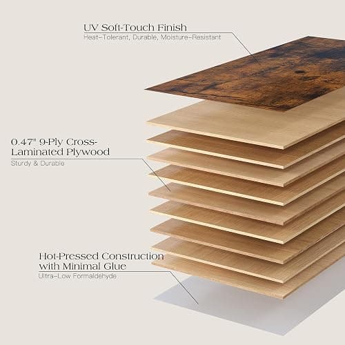 YOWOS Modern Corner Shelf, 5 Tier High Corner Bookshelf for Small Spaces, Scalloped Corner Bookshelf and Storage, Wooden Display Stand for Plants, Books and Decorations (Rustic) thumbnail 5