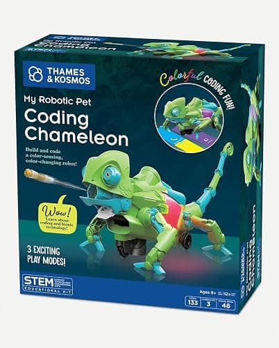 Thames & Kosmos My Robotic Pet: Coding Chameleon STEM Building & Experiment Kit | Color-Sensing Coding Robot for Boys & Girls Ages 8+, Screen-Free Educational Fun, Robotic Reptile with 3 Play Modes thumbnail 8