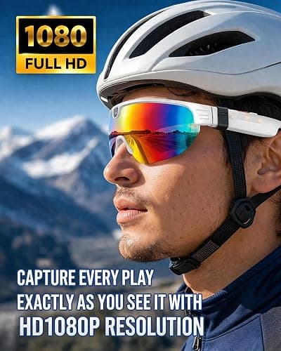 Oucift Sunglasses with Camera, Recording POV Glasses 4k Smart Glasse for Men Women Horse Girls Sunglasses Vision Cameras and Audio Video Gafas Con Camara Meets Function Sports Cycling Hiking HD thumbnail 3