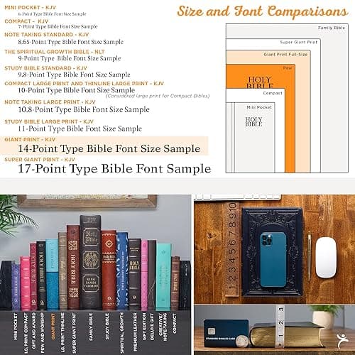 KJV Holy Bible, Giant Print Full-size Faux Leather Red Letter Edition - Thumb Index & Ribbon Marker, King James Version, Pink (KJV Full Size GP Editions) thumbnail 10