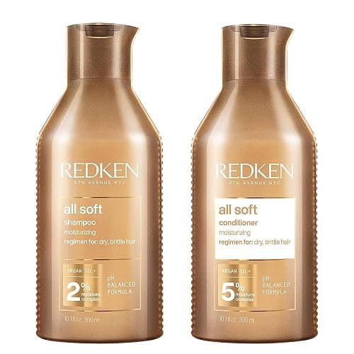 REDKEN All Soft Shampoo and Conditioner Set for Dry Hair, With Argan Oil, Intense Softness and Shine - Image 1